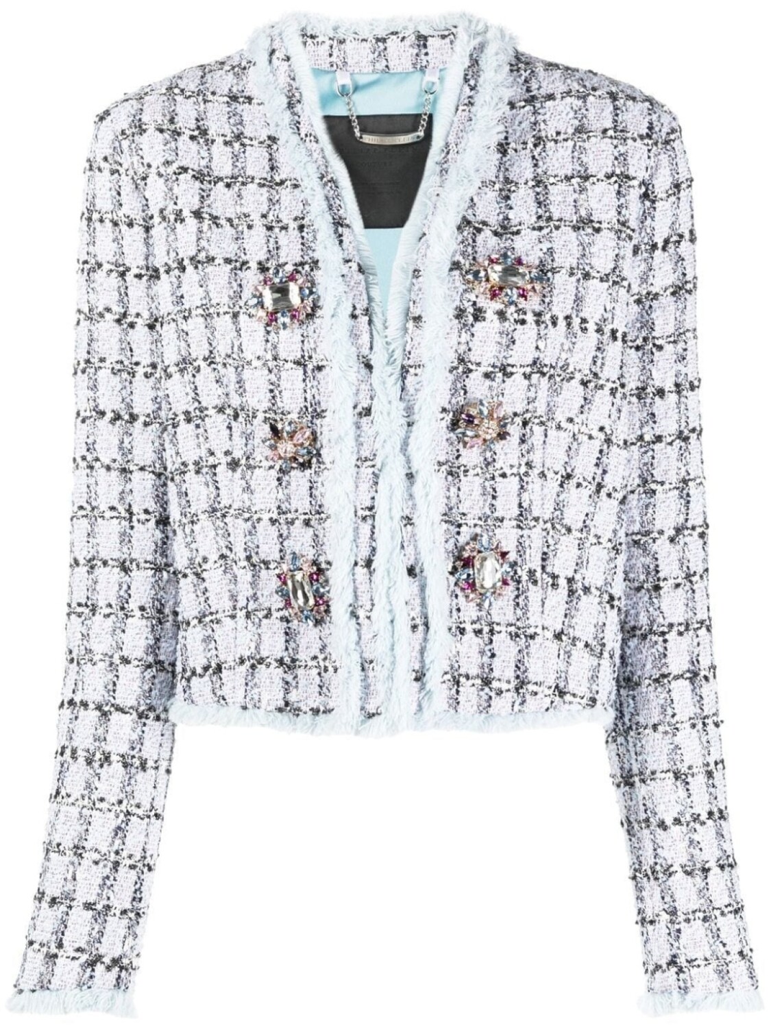 

Philipp Plein твидовый блейзер, синий