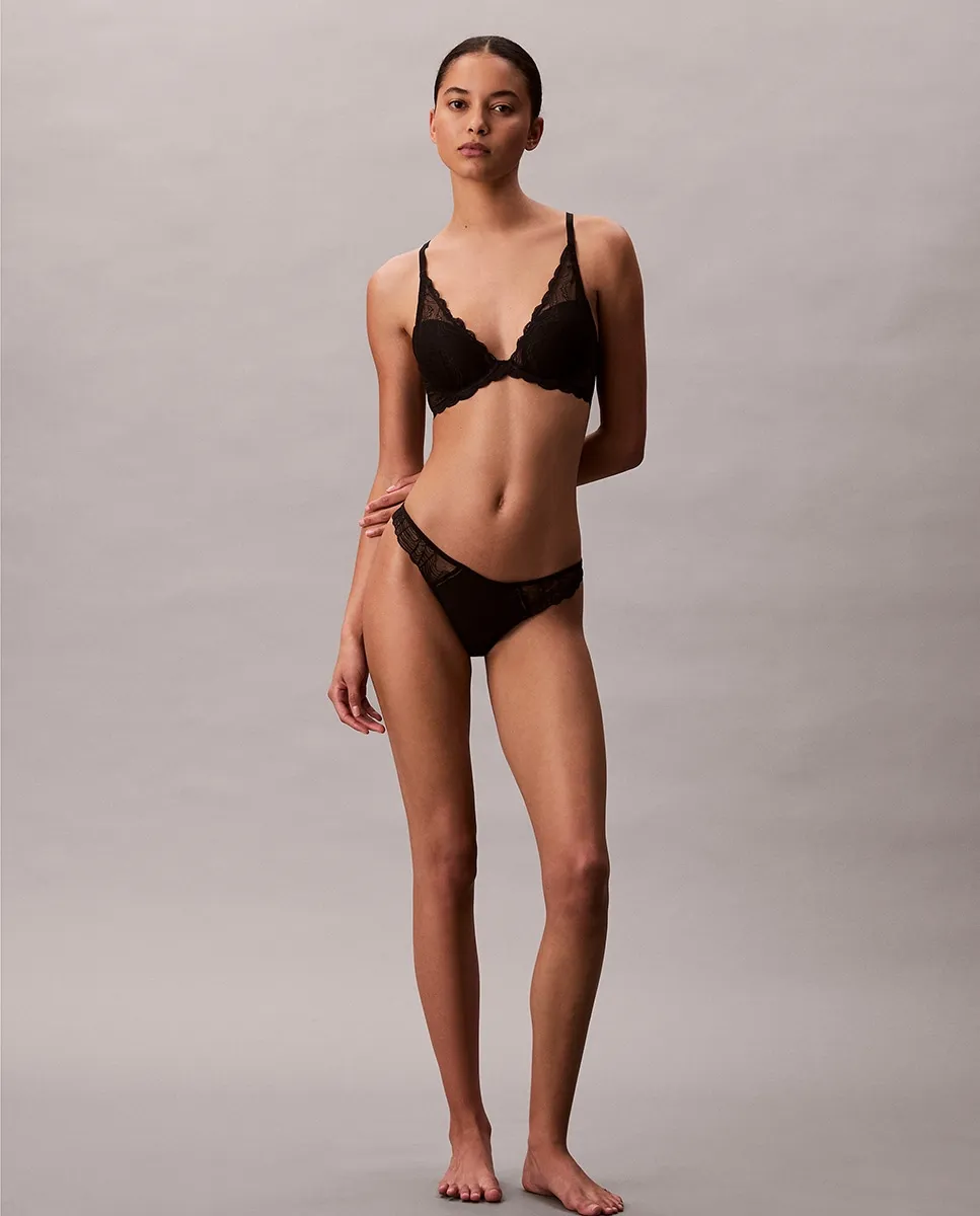 Бюстгальтер с формованной чашкой SENSUAL STRETCH LACE Calvin Klein, черный — фото 2
