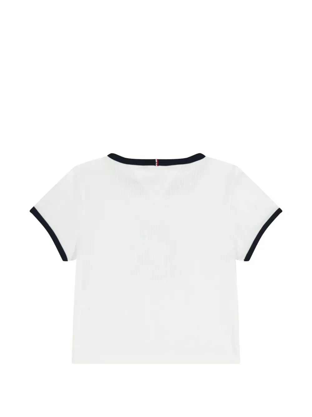 Футболка с ребристой отделкой Tommy Hilfiger Junior, белый — фото 2