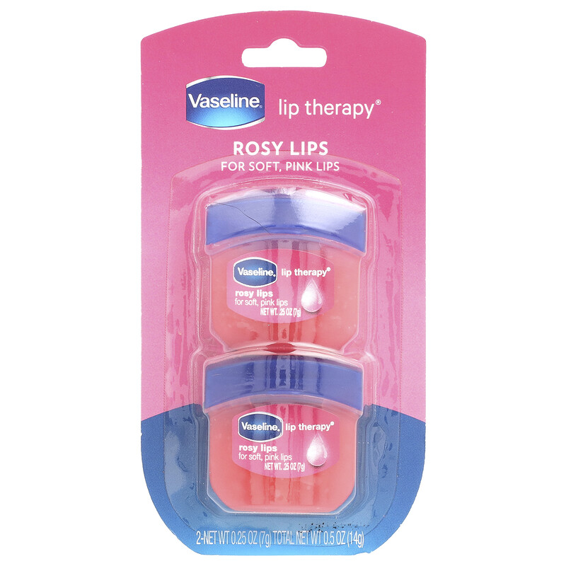 Vaseline, Lip Therapy, розовые губы, 2 шт. В упаковке, 7 г (0,25 унции) — фото 2