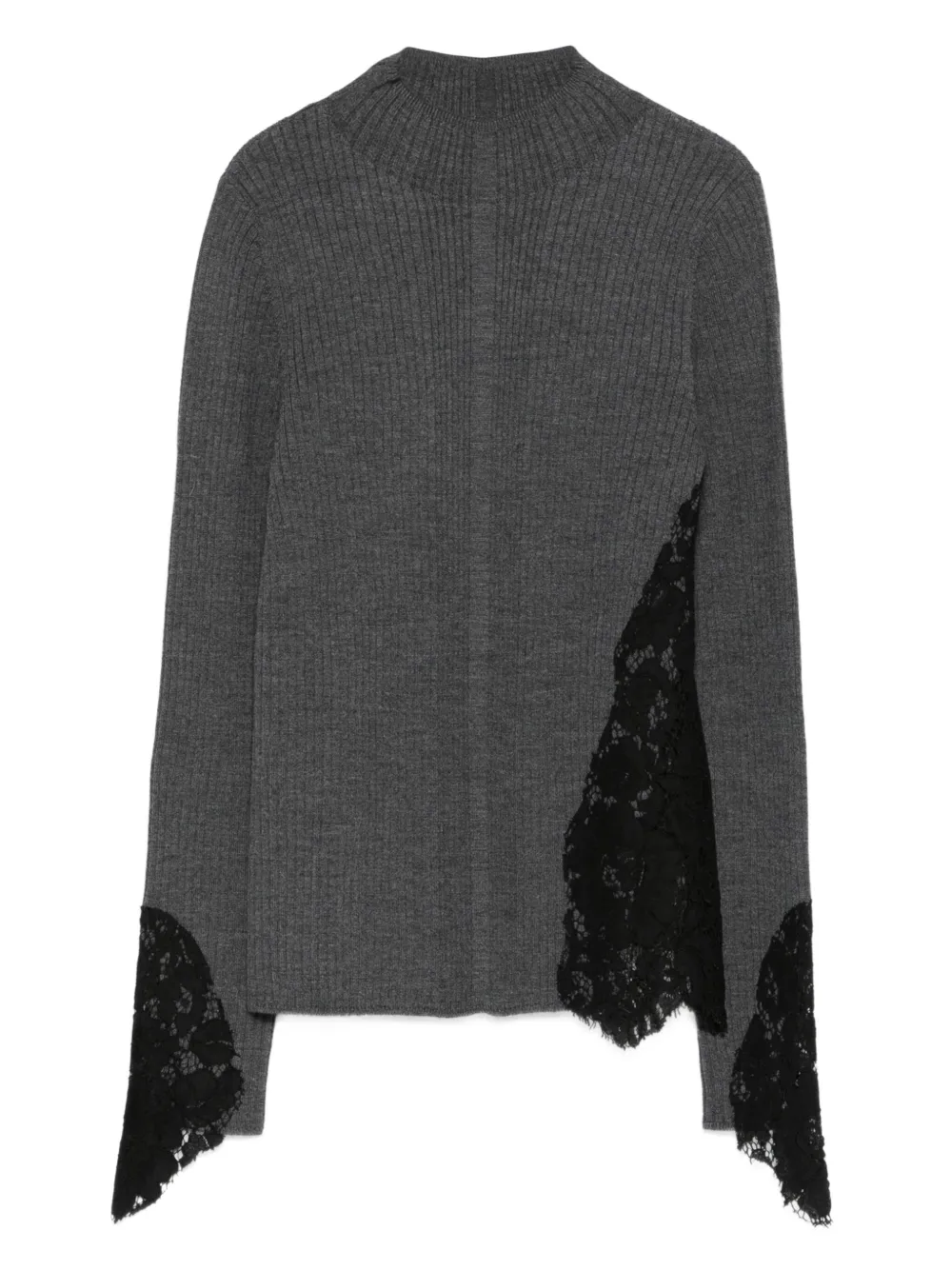 

Вязаный свитер Samoa с вставками из кружева PINKO, серый