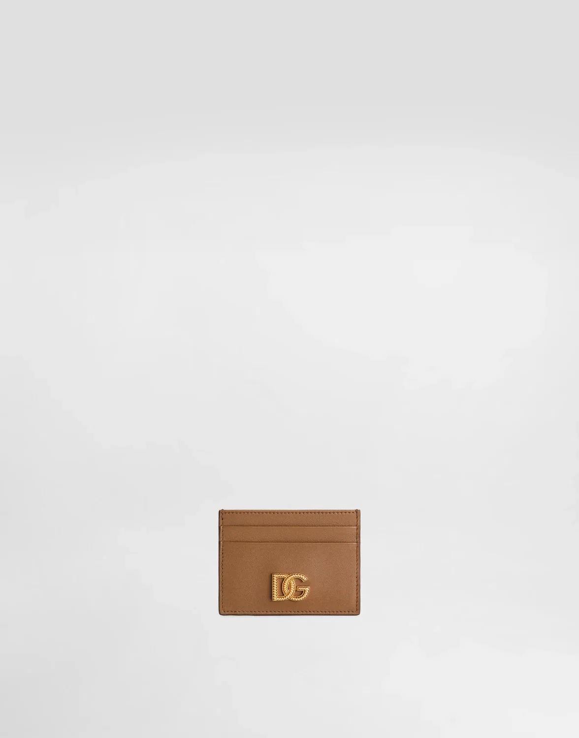 Плетеный держатель для карт с логотипом DG DOLCE & GABBANA, коричневый