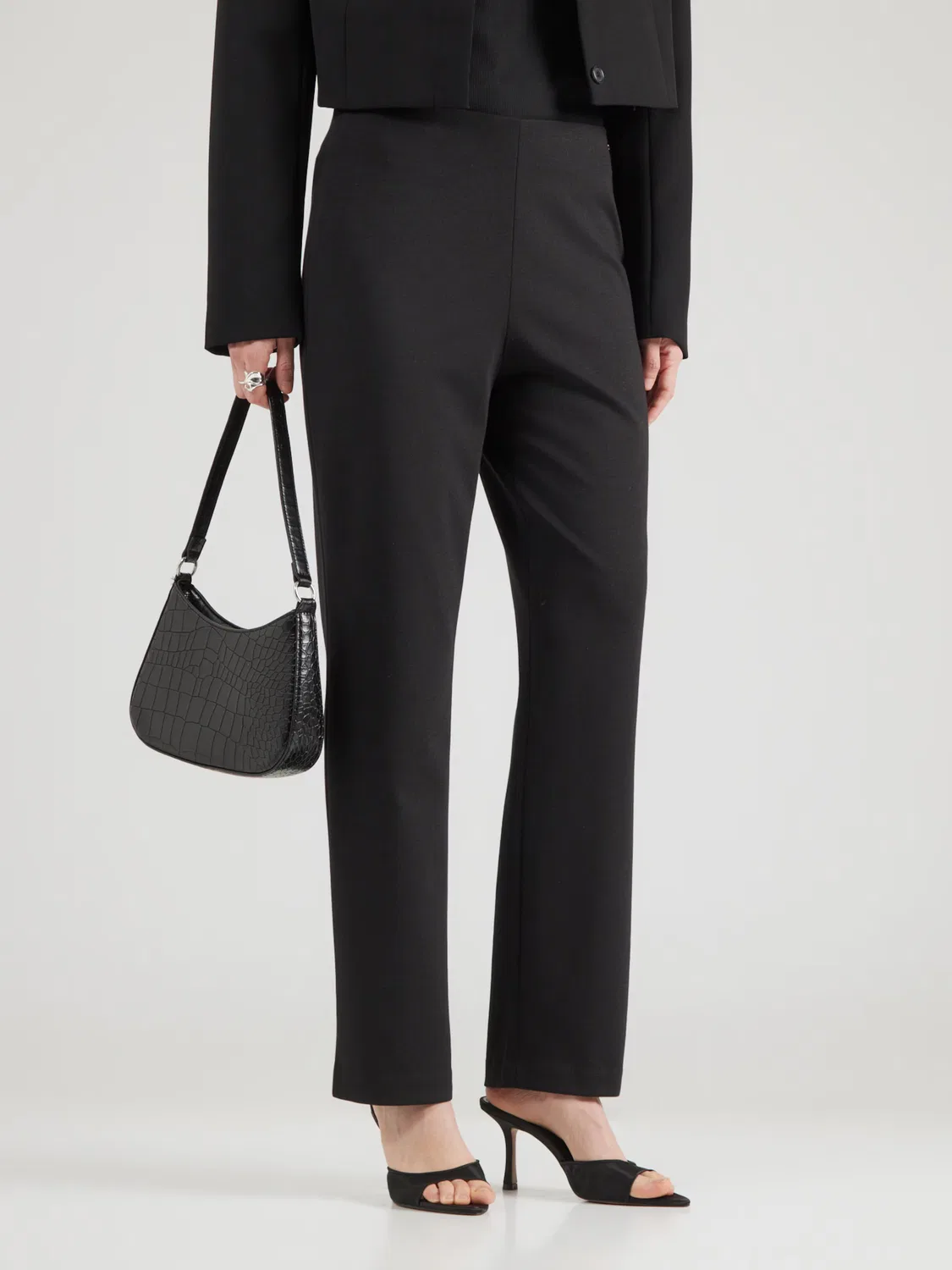Брюки Calvin Klein Regular PONTE черного цвета — фото 3