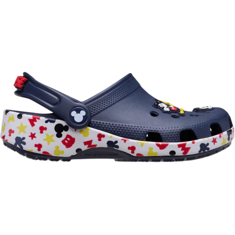 Детские кроссовки Mickey Mouse x Classic Clog, нескользящие, износостойкие, низкие, для детей Crocs, синий — фото 2
