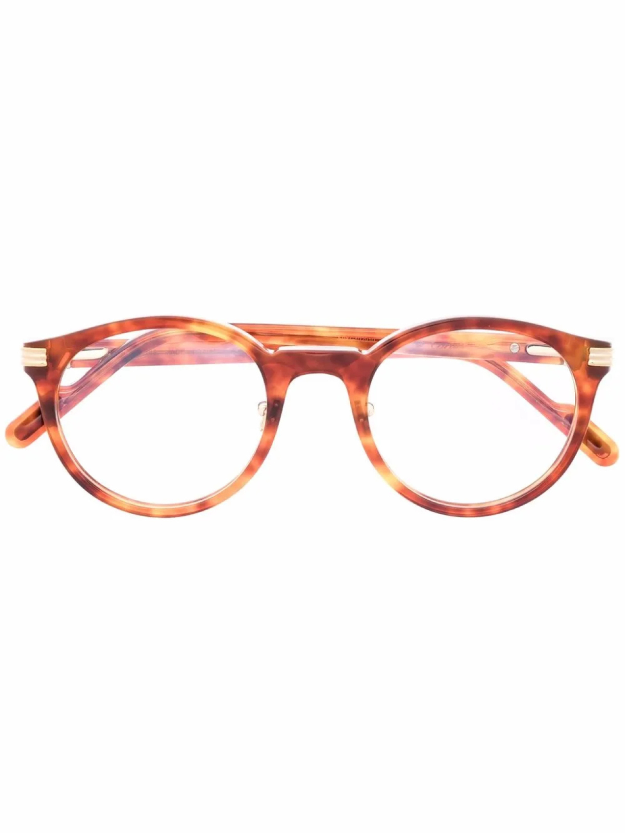 

Очки в круглой оправе Cartier Eyewear, коричневый