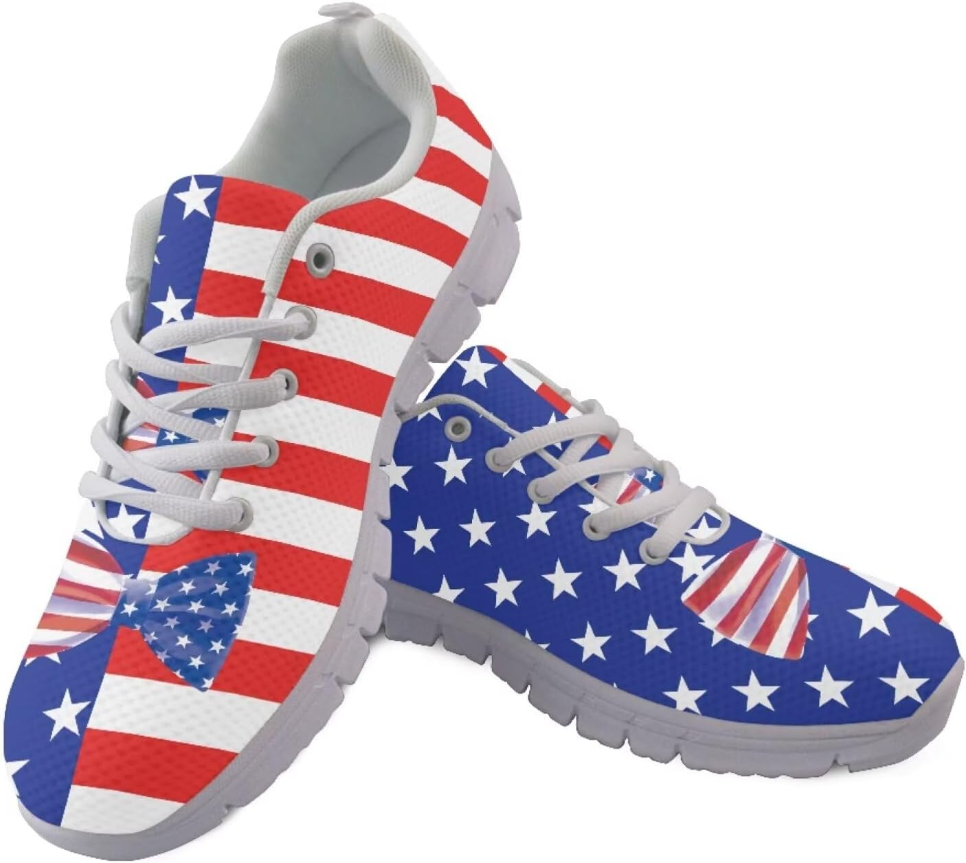 

Кроссовки с американским флагом для женщин, беговые и теннисные обувь, легкие спортивные кроссовки для тренировок и пробежек, кроссовки на 4 июля Getelinseng