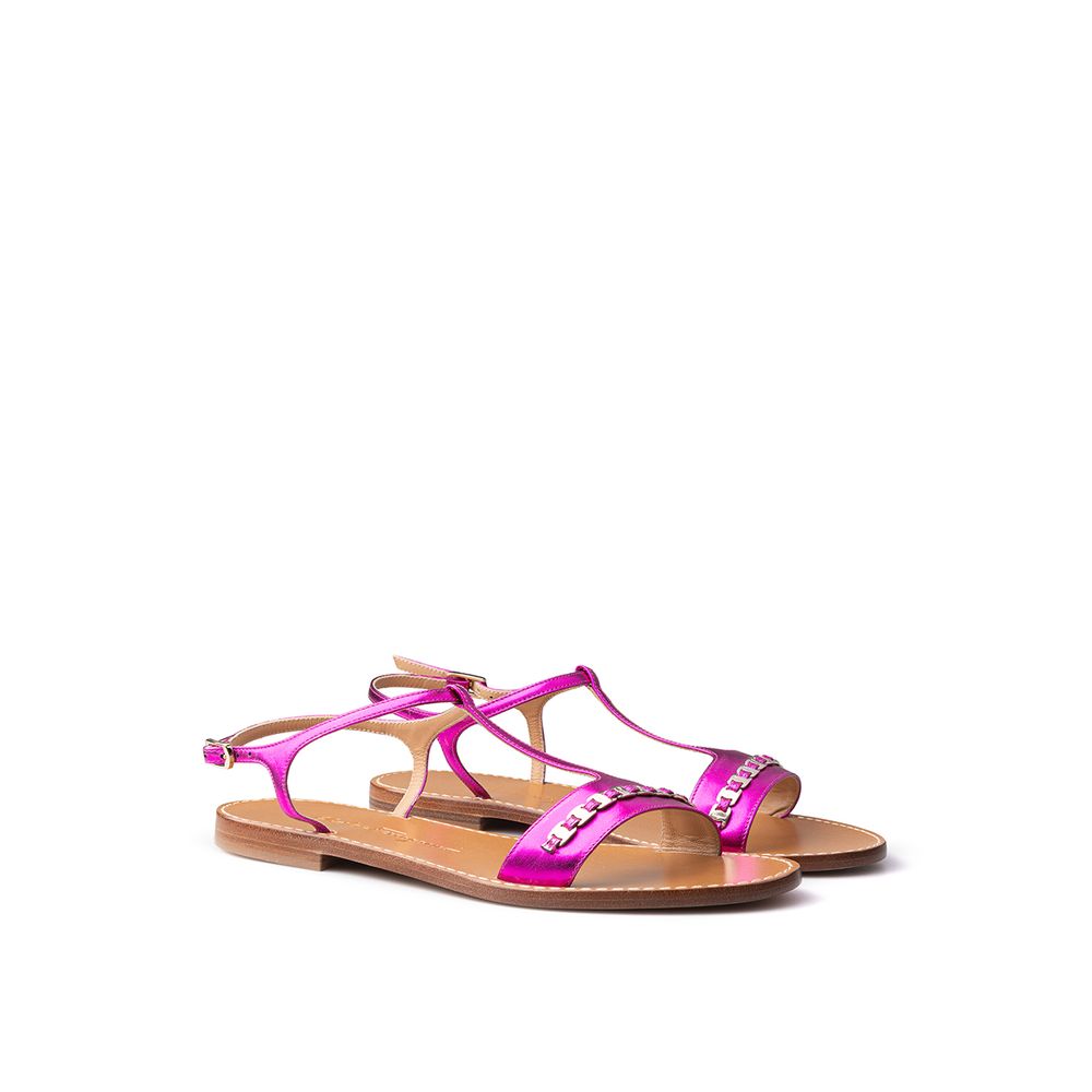 Salvatore Ferragamo Leather Women's Sandal, фиолетовый — фото 4