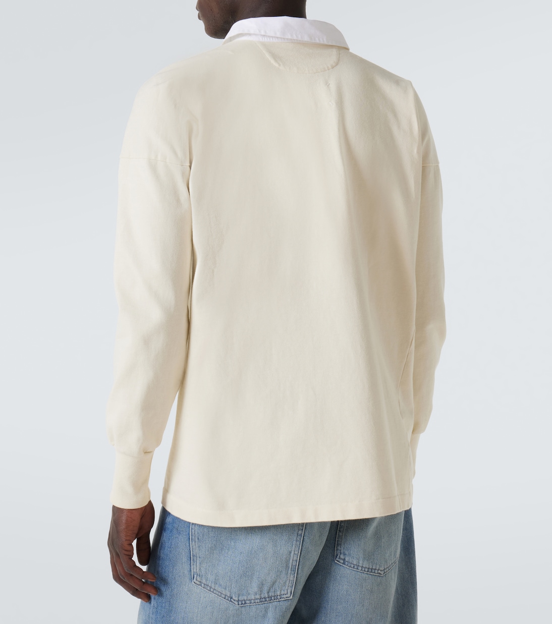 Рубашка-поло из хлопкового джерси с логотипом Maison Margiela, Butter — фото 4