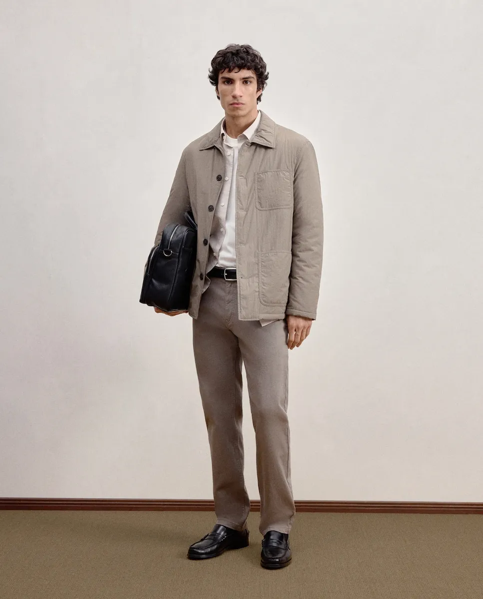 

Мужские спортивные брюки с пятью карманами из хлопкового трикотажа Dustin, светло-коричневый