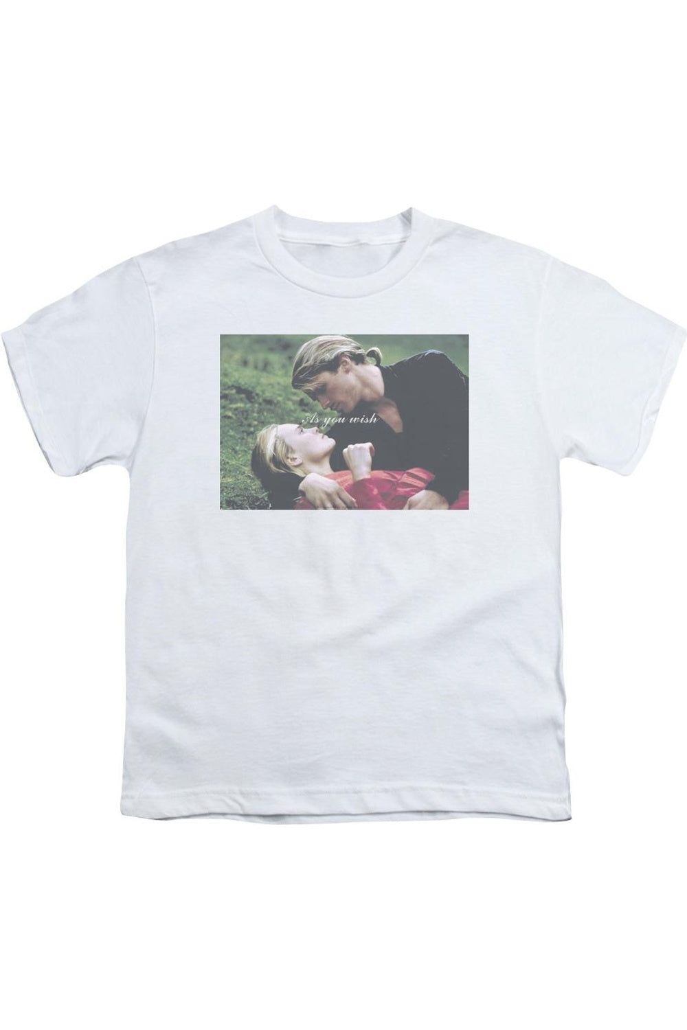 

Футболка с коротким рукавом для детей "Принцесса-невеста" с надписью "Как пожелаешь" Gildan, белый