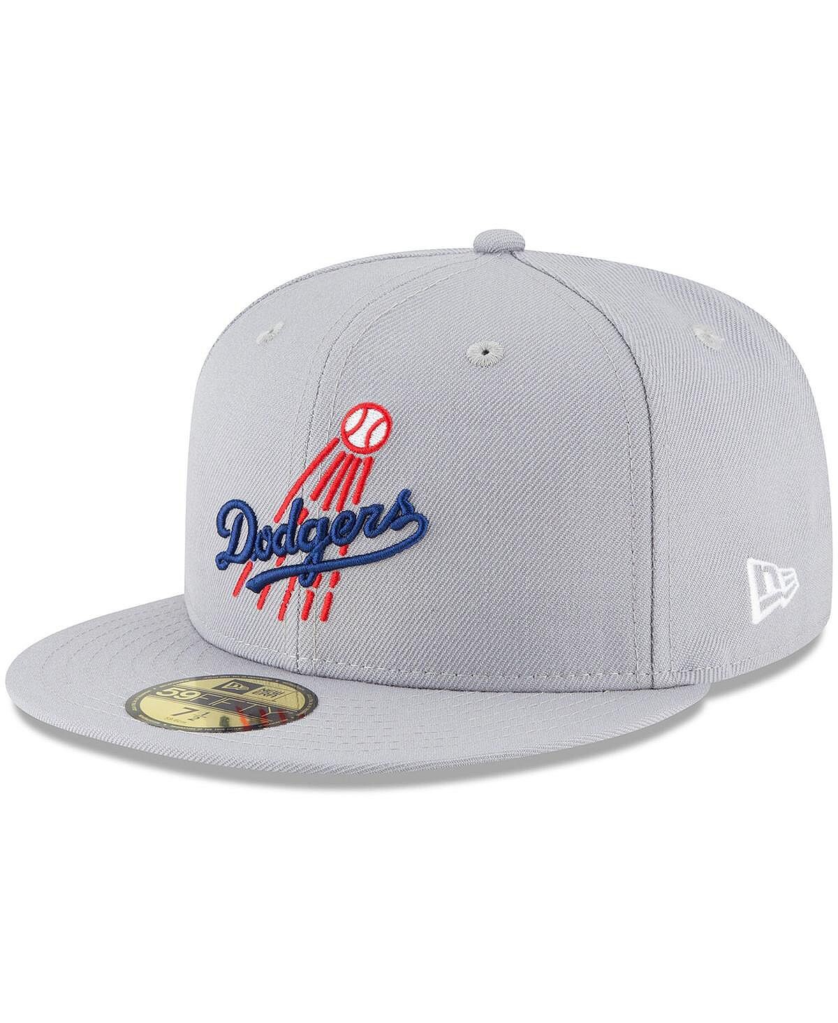 

Мужская серая кепка с логотипом Los Angeles Dodgers Cooperstown Collection 59Fifty New Era