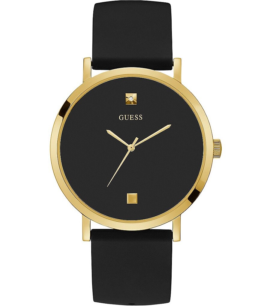 

Мужские часы Guess Supernova с полированной золотой пряжкой и застежкой, черный