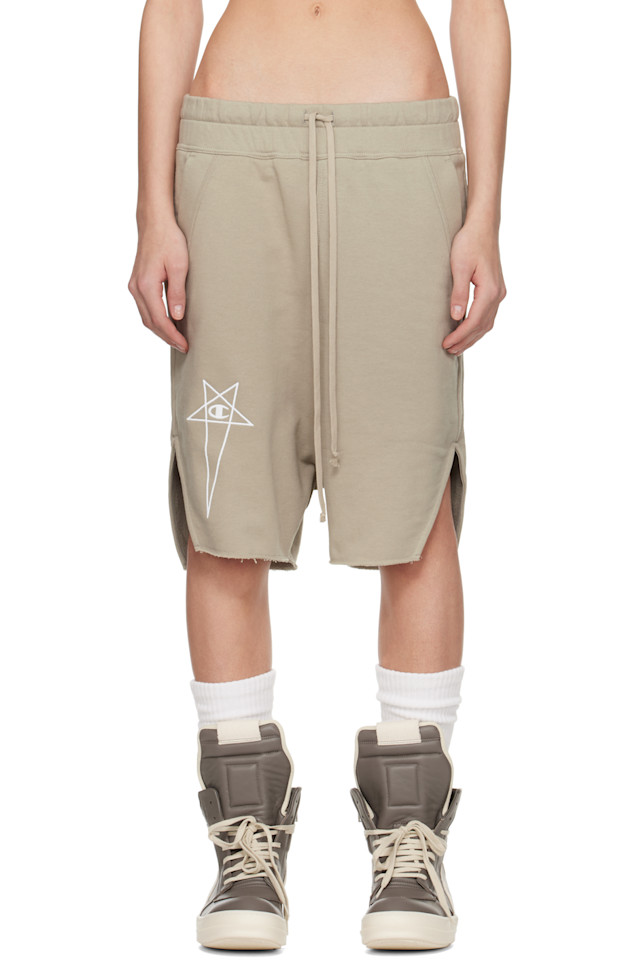 

Шорты Champion Edition с фаской Rick Owens, цвет pearl