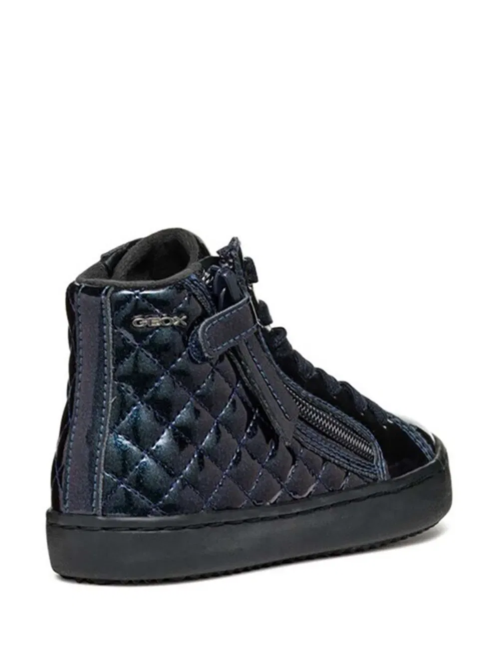 Стеганые кроссовки с боковой молнией Geox Kids, синий — фото 4