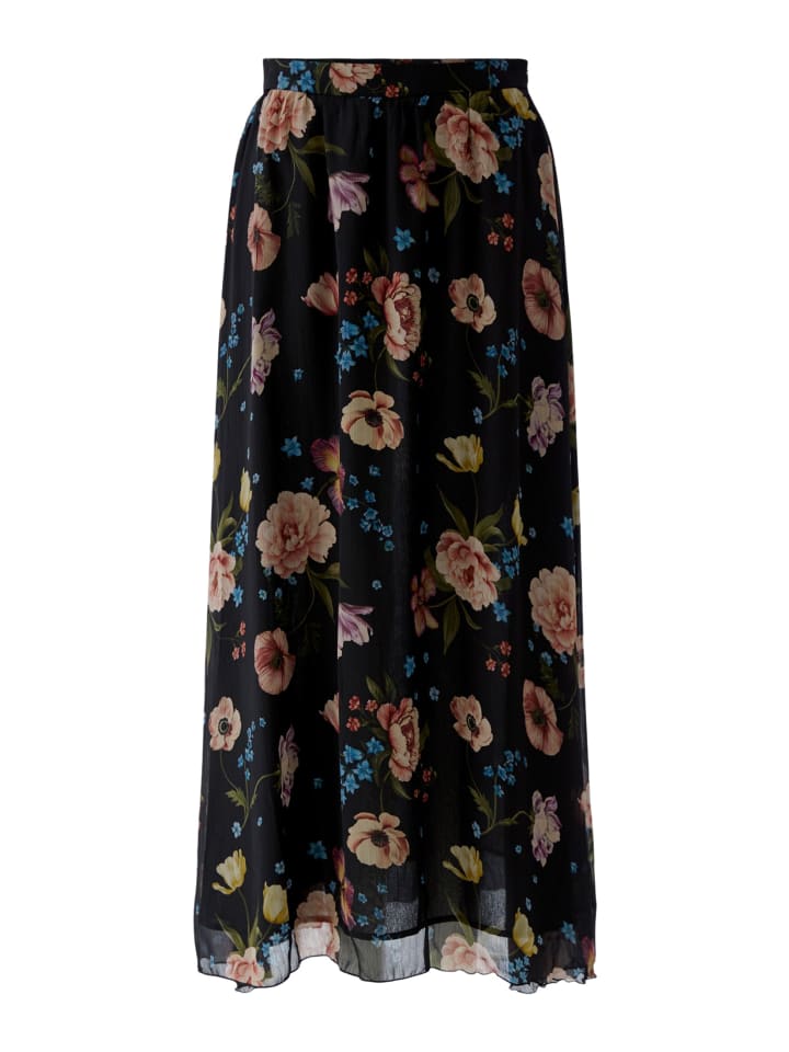 

Oui Длинная юбка черного и красного цвета