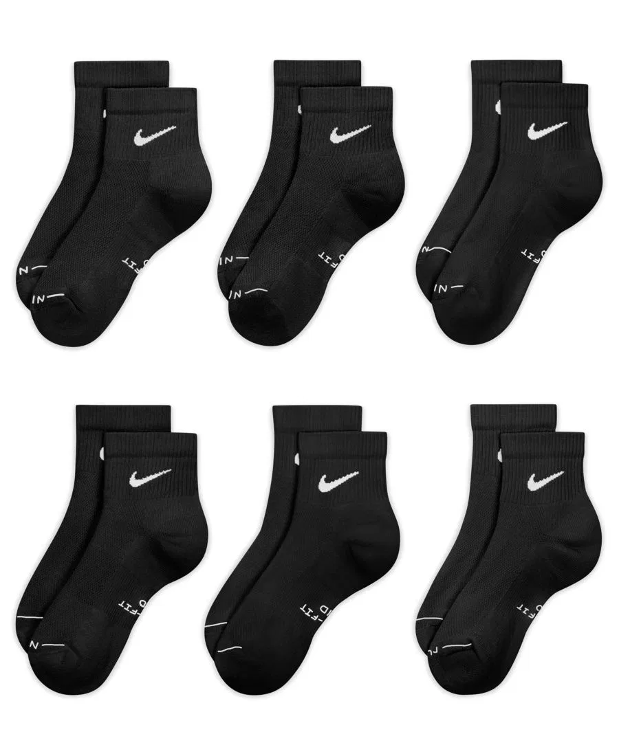 Мужские повседневные высокие носки (6 пар) Nike, черный