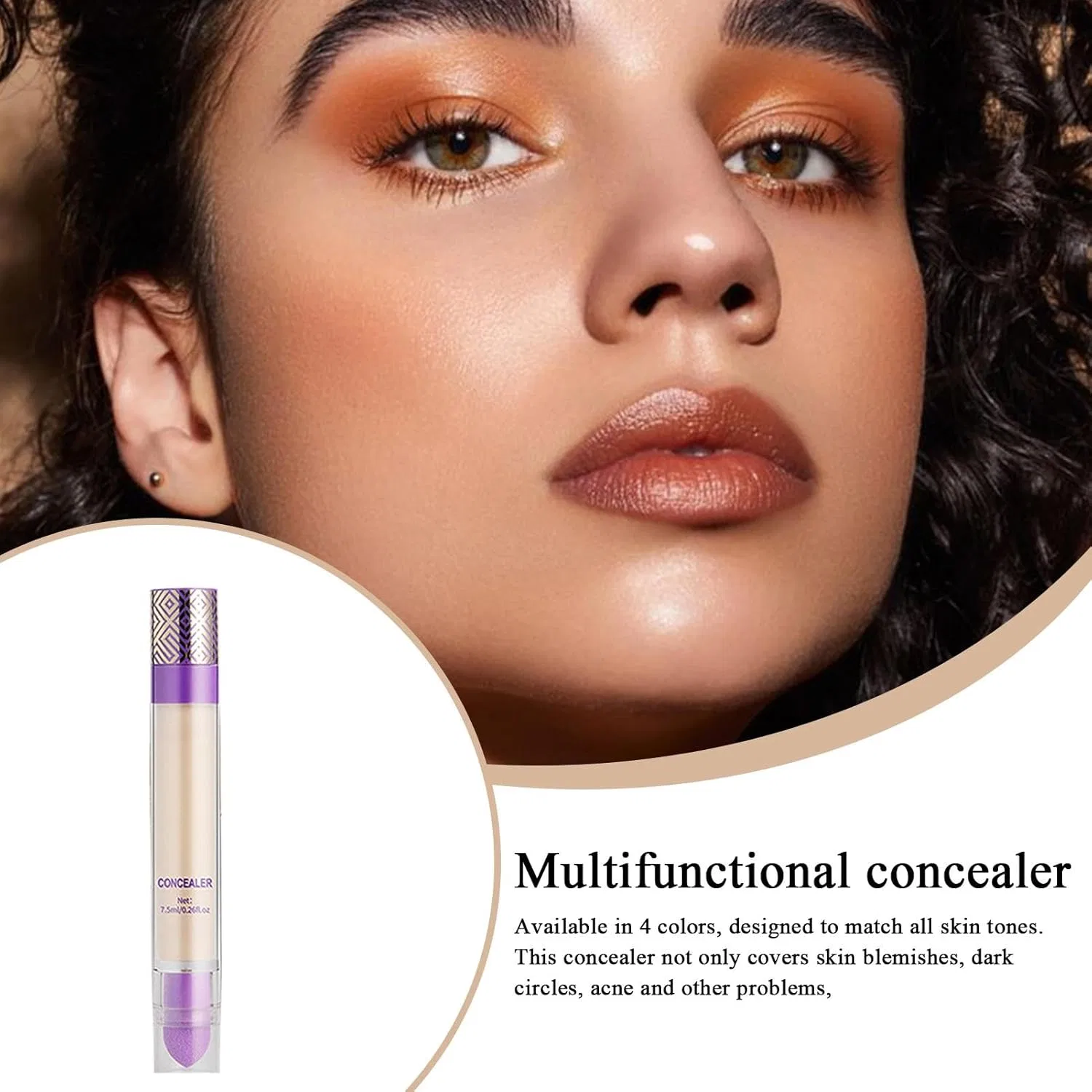 Консилер Full Coverage Cream Concealer, водостойкий, 7.5 мл, светлые оттенки — фото 2