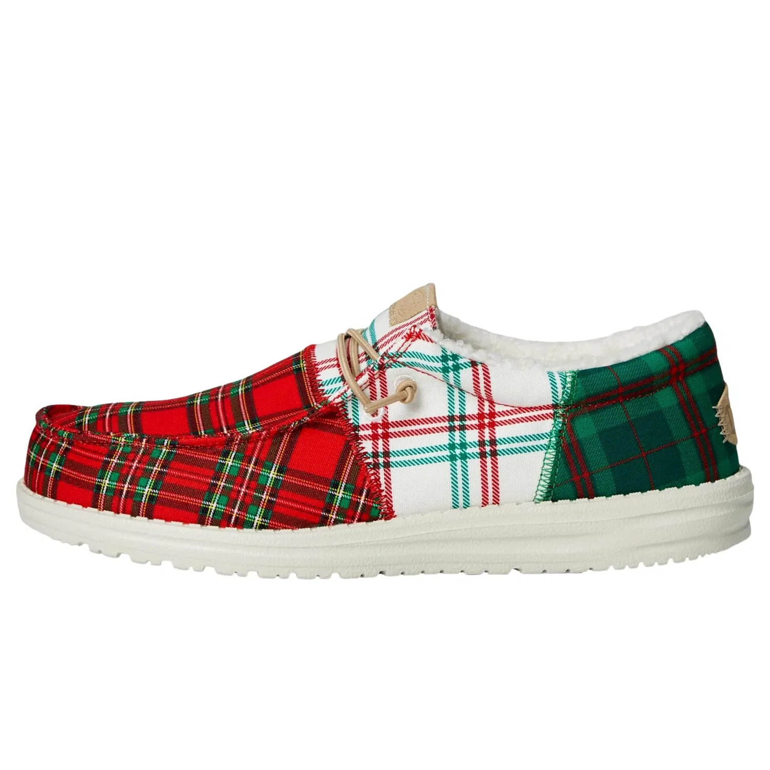 Men's Hey Dude Wally Tri Tartan Plaid Red / White / Green 43472-78Q