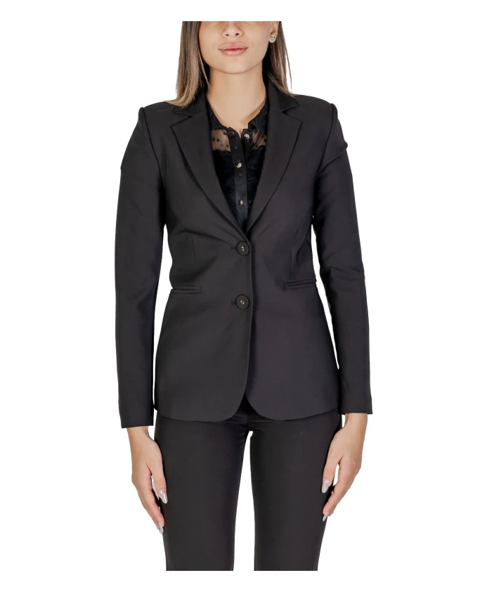 

Черный пиджак на пуговицах с отложным воротником Sandro Ferrone, черный