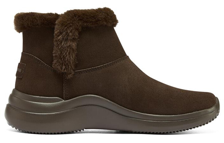 Женские ботинки Skechers зимние с мехом, темно-коричневый — фото 2