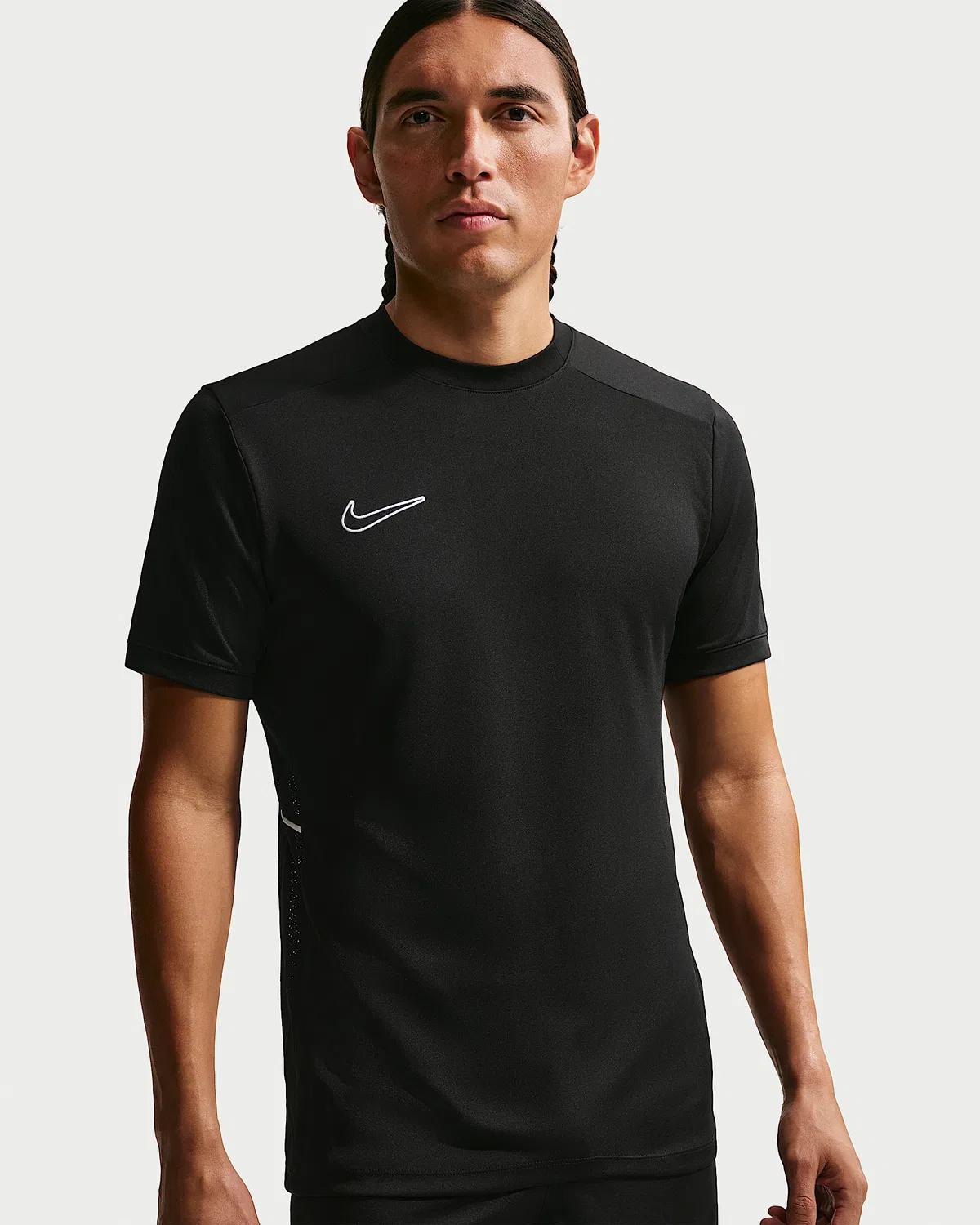Мужская футболка Nike Academy+ Dri-FIT с коротким рукавом, Black/Black/White/White