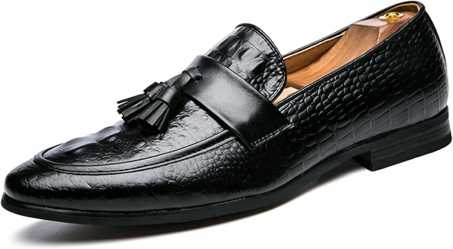 Лоферы кожаные с кисточками, Men's Luxury, Black YRZHGDL