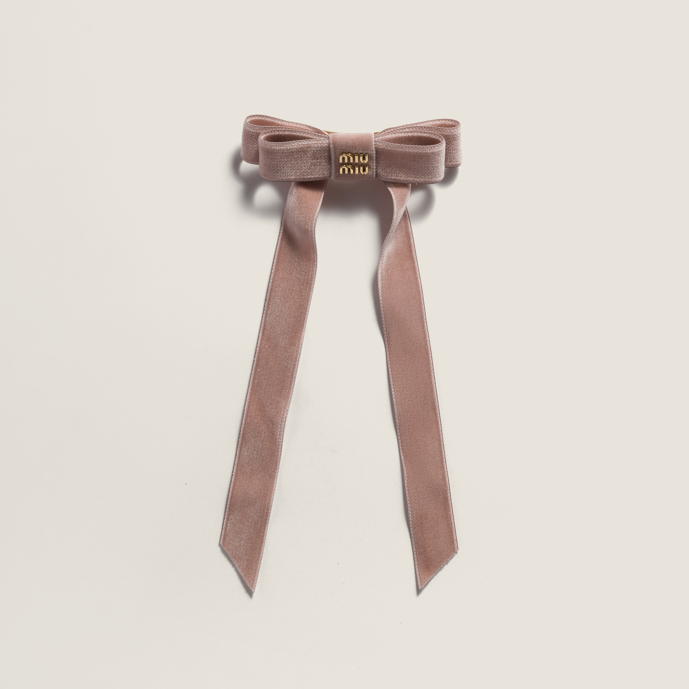 

Бархатная заколка MIU MIU, розовый