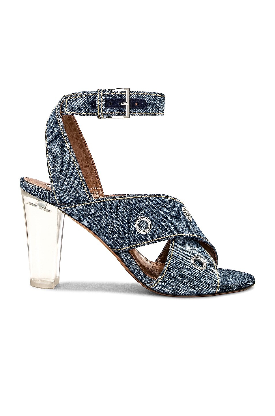 Сандалии с ремешком на щиколотке Alaïa, цвет Blue Jeans