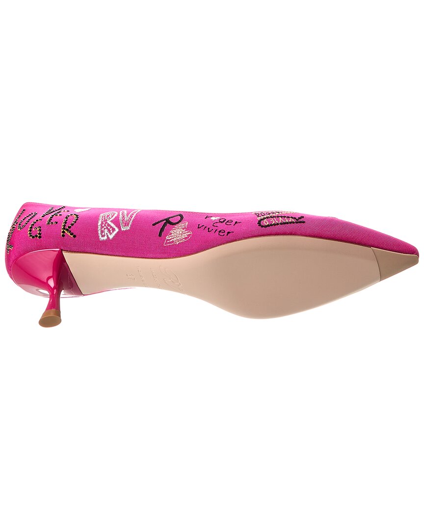 Roger Vivier Я люблю туфли Grosgrain, розовый — фото 4