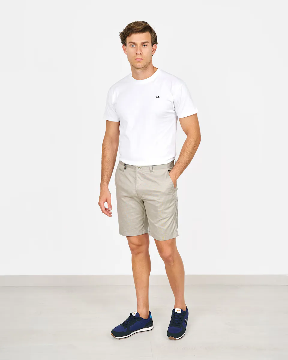 

Бермуды мужские узкие из льна в стиле чинос Spagnolo, коричневый