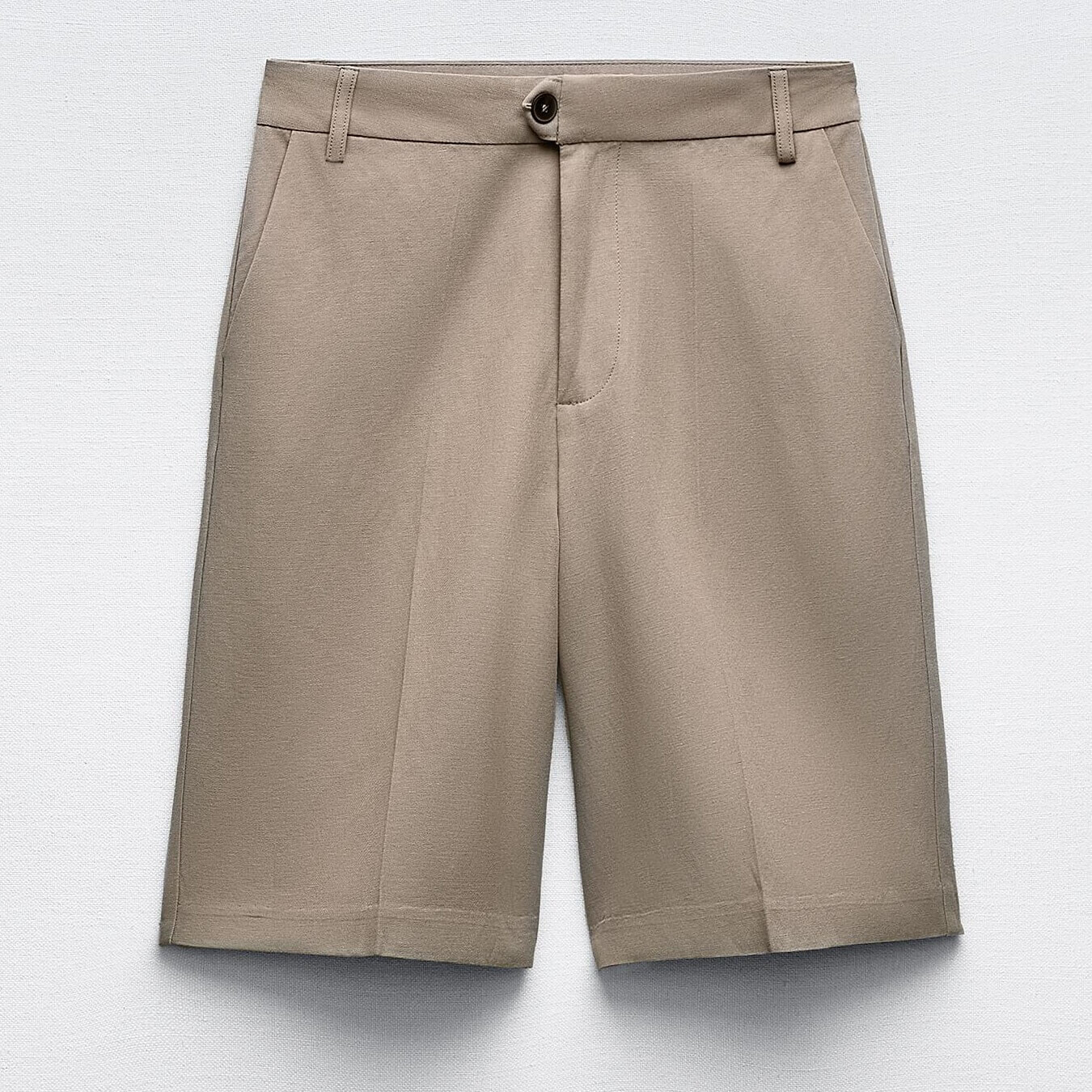 

Шорты Zara Masculine Bermuda, серо-бежевый