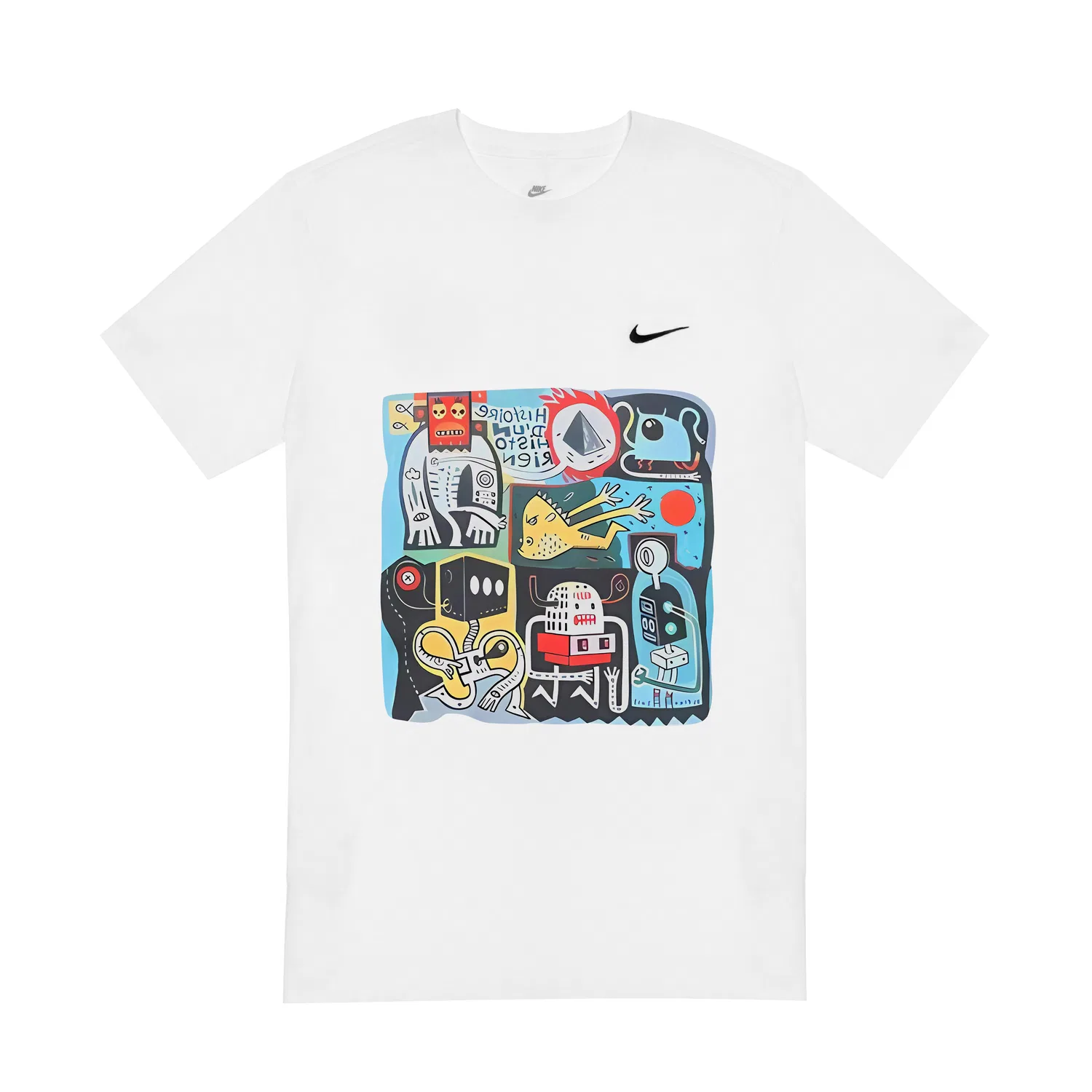 Футболка Sportswear унисекс белая с круглым вырезом, прямой крой Nike, White