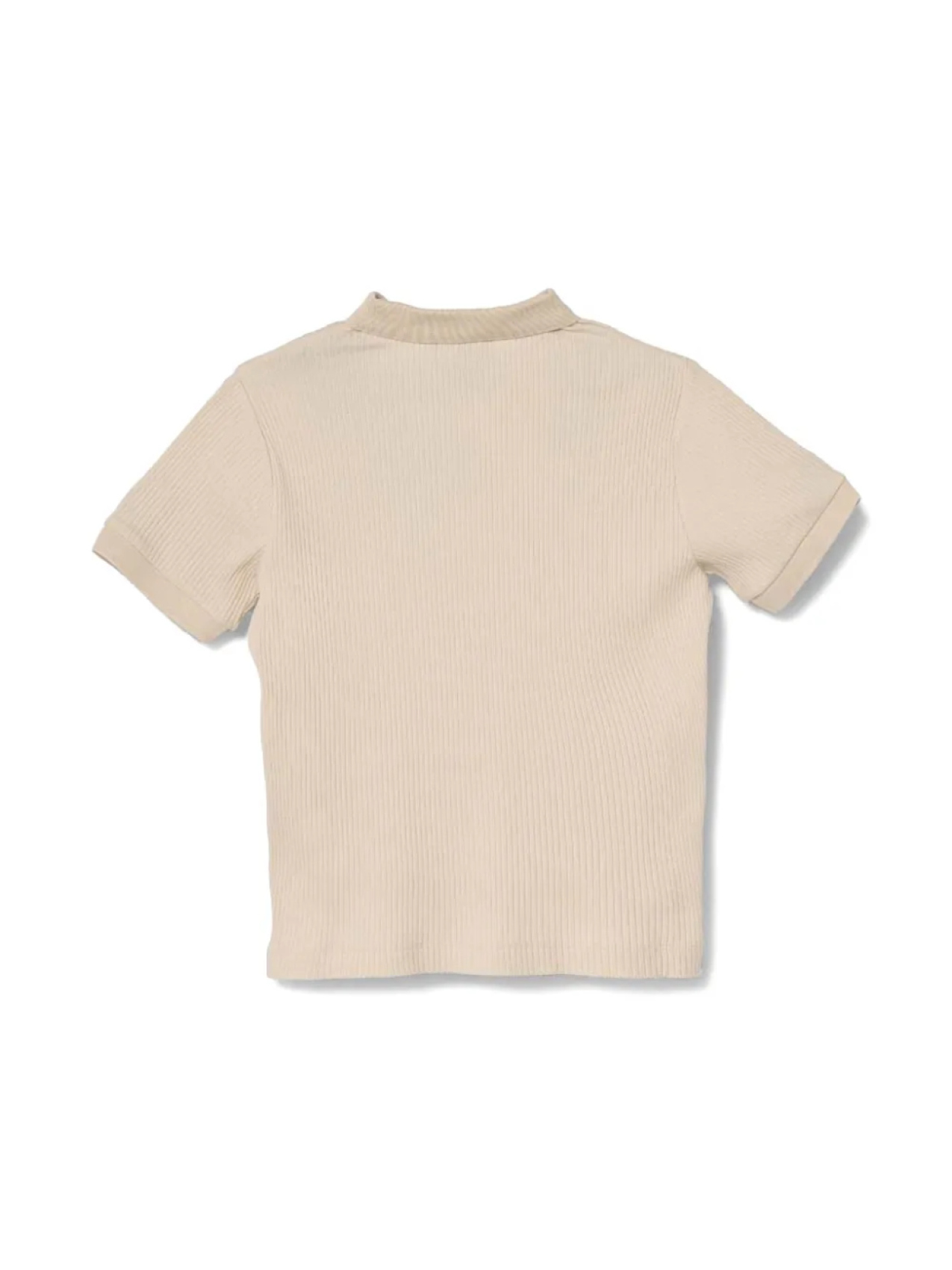 Рубашка-поло Emporio Armani Kids в мелкую рубчик, нейтральный — фото 2