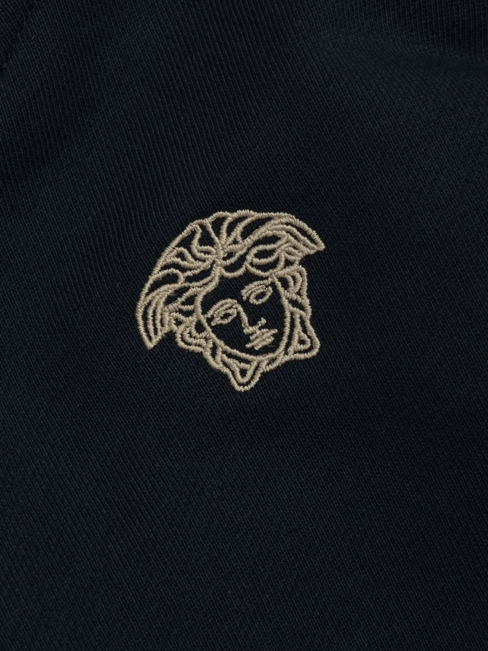Кардиган с вышивкой Medusa Versace Kids, синий — фото 4