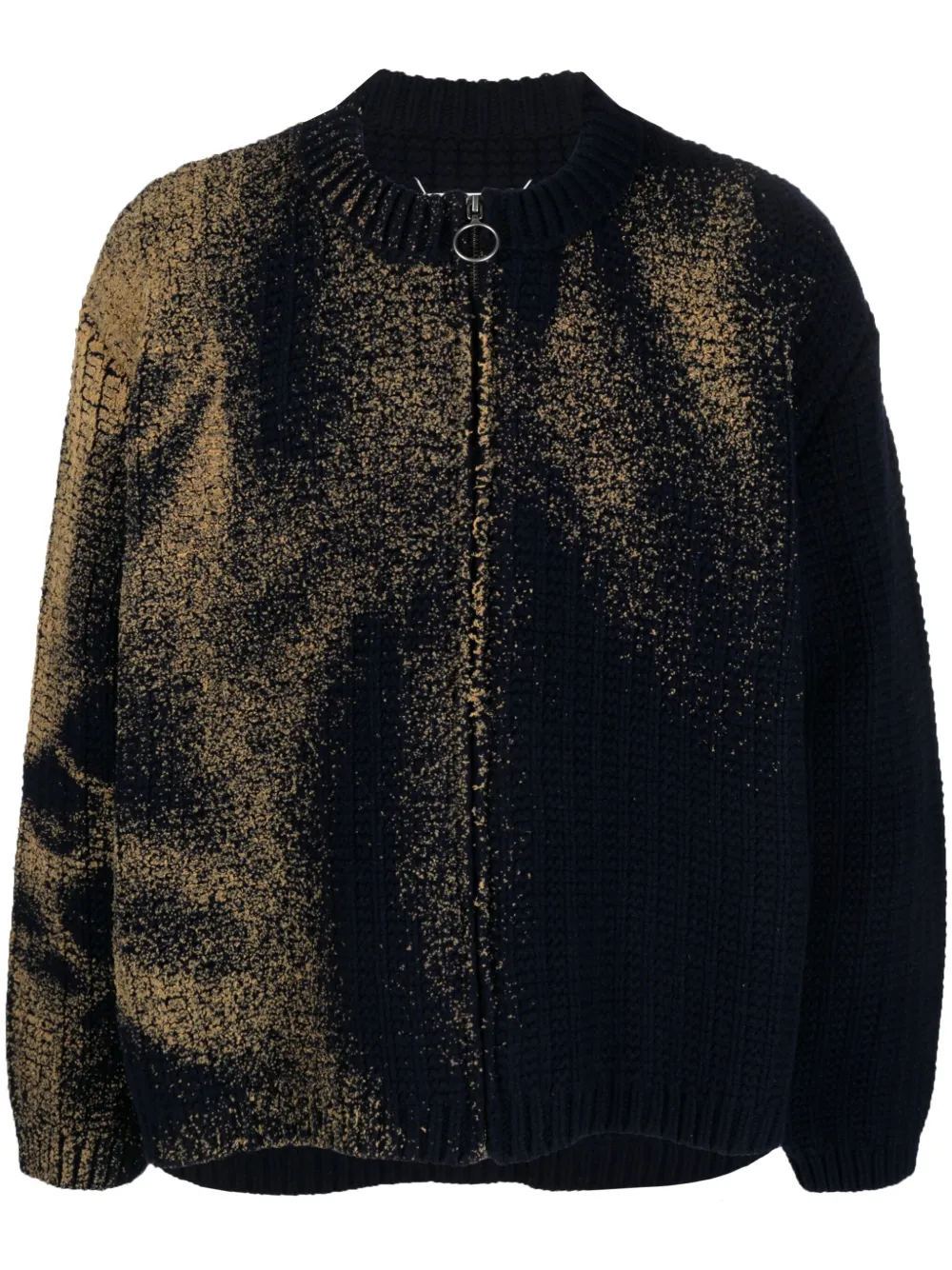 

Шерстяной кардиган Sandstorm с контрастной отделкой MAISON MARGIELA, синий