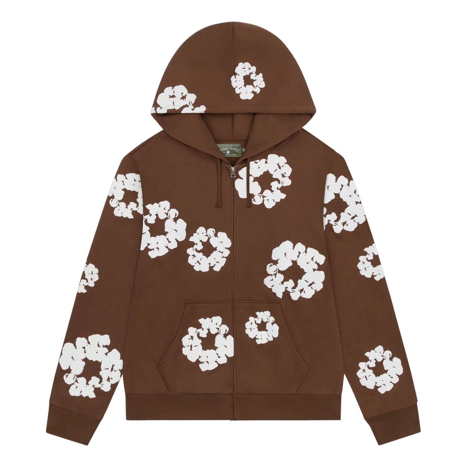 

Хлопковая толстовка Denim Tears Cotton Wreath Zip Hoodie, цвет 'Brown'