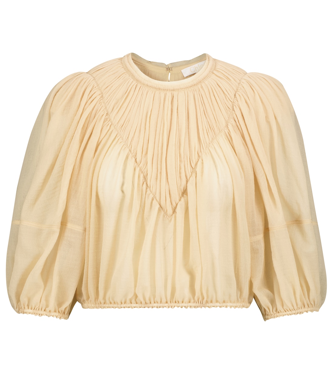 

Плиссированный топ из натуральной шерсти Chloé, Pastel Pink