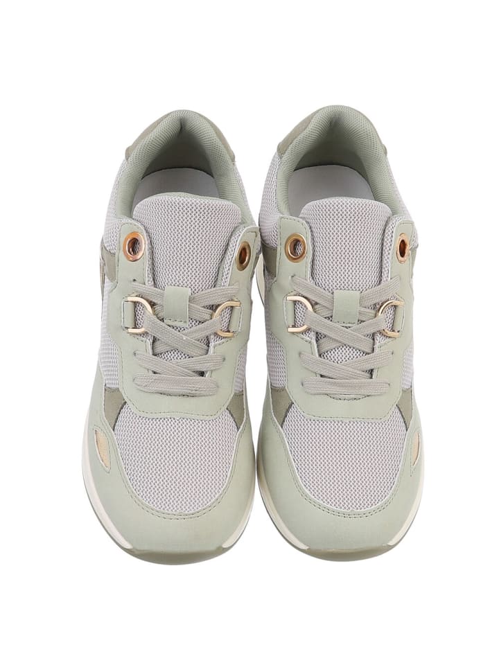 Кроссовки на шнуровке Ital-Design Freizeitschuh, цвет Hellgrün und Weiß — фото 4