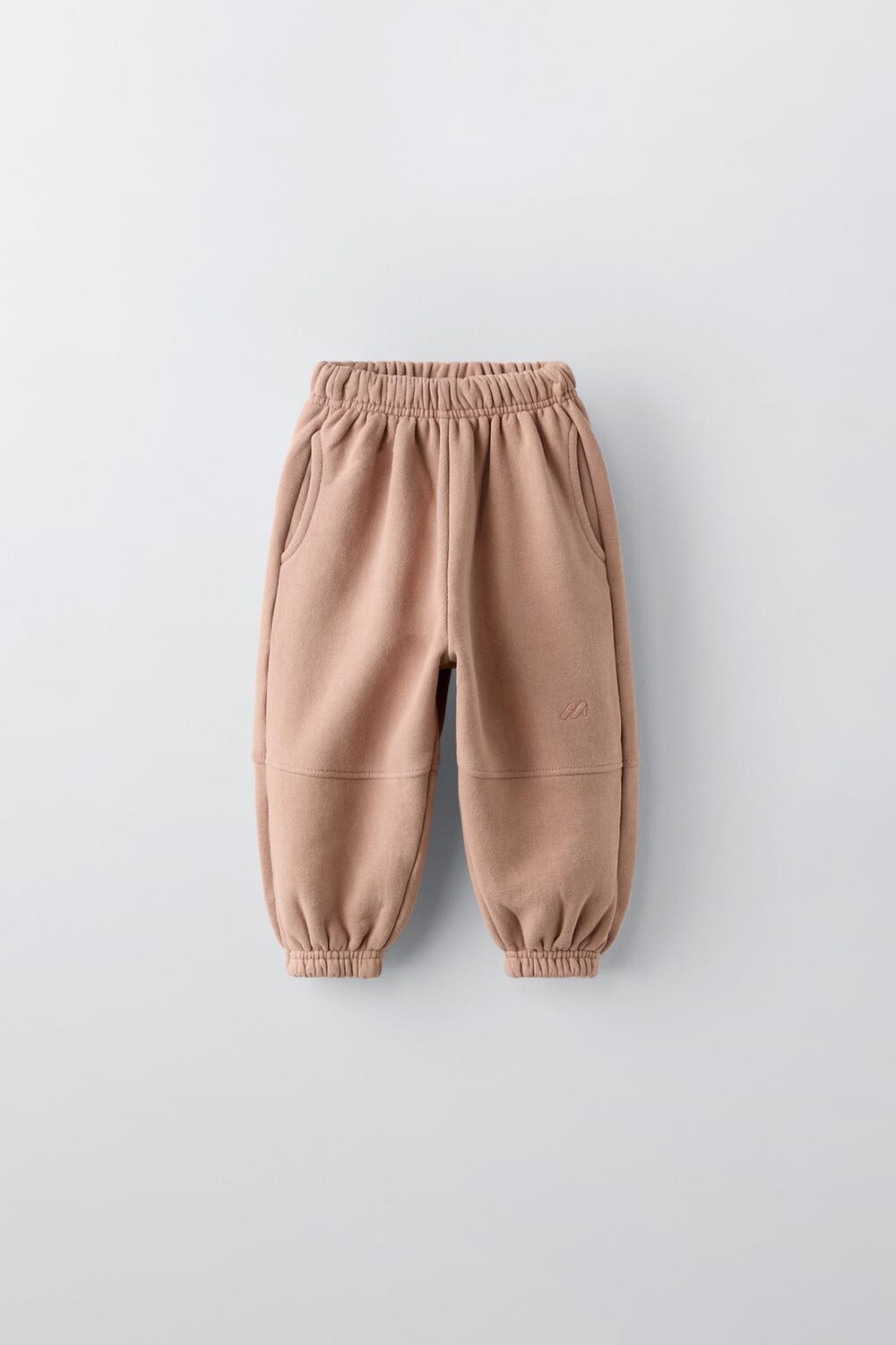 

Вышитые спортивные брюки ZARA, пыльно-розовый