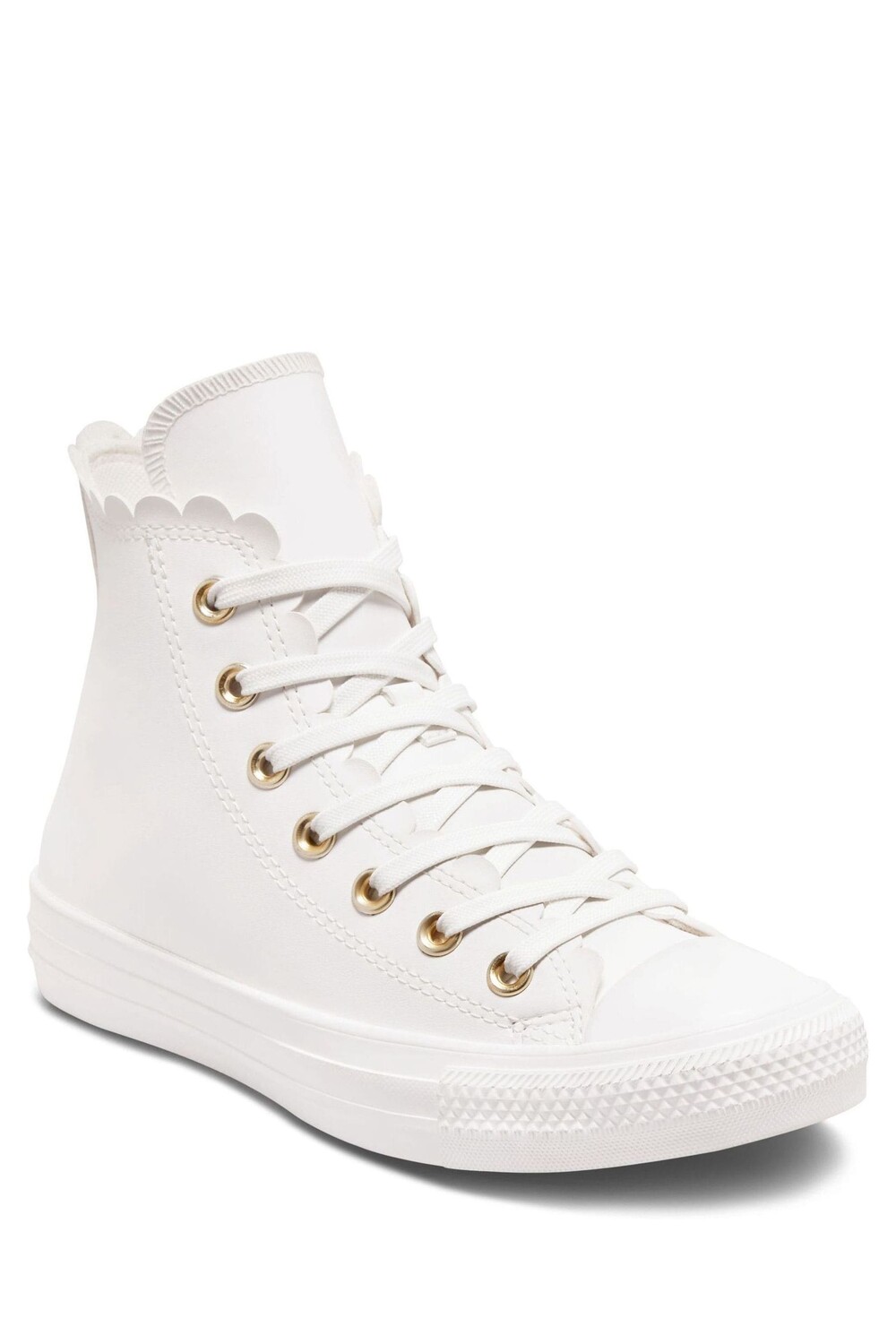 Высокие спортивные кроссовки с отделкой ракушкой Converse, белый — фото 4
