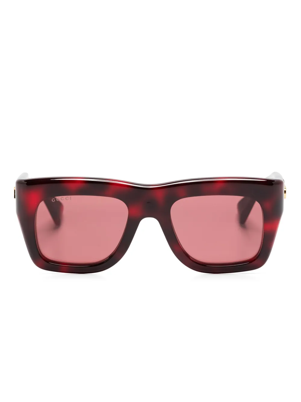 

Солнцезащитные очки в квадратной оправе Gucci Eyewear, красный
