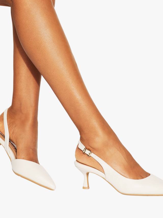 Туфли-лодочки на кошачьем каблуке aria low2 KG Kurt Geiger, цвет Natural Putty — фото 2