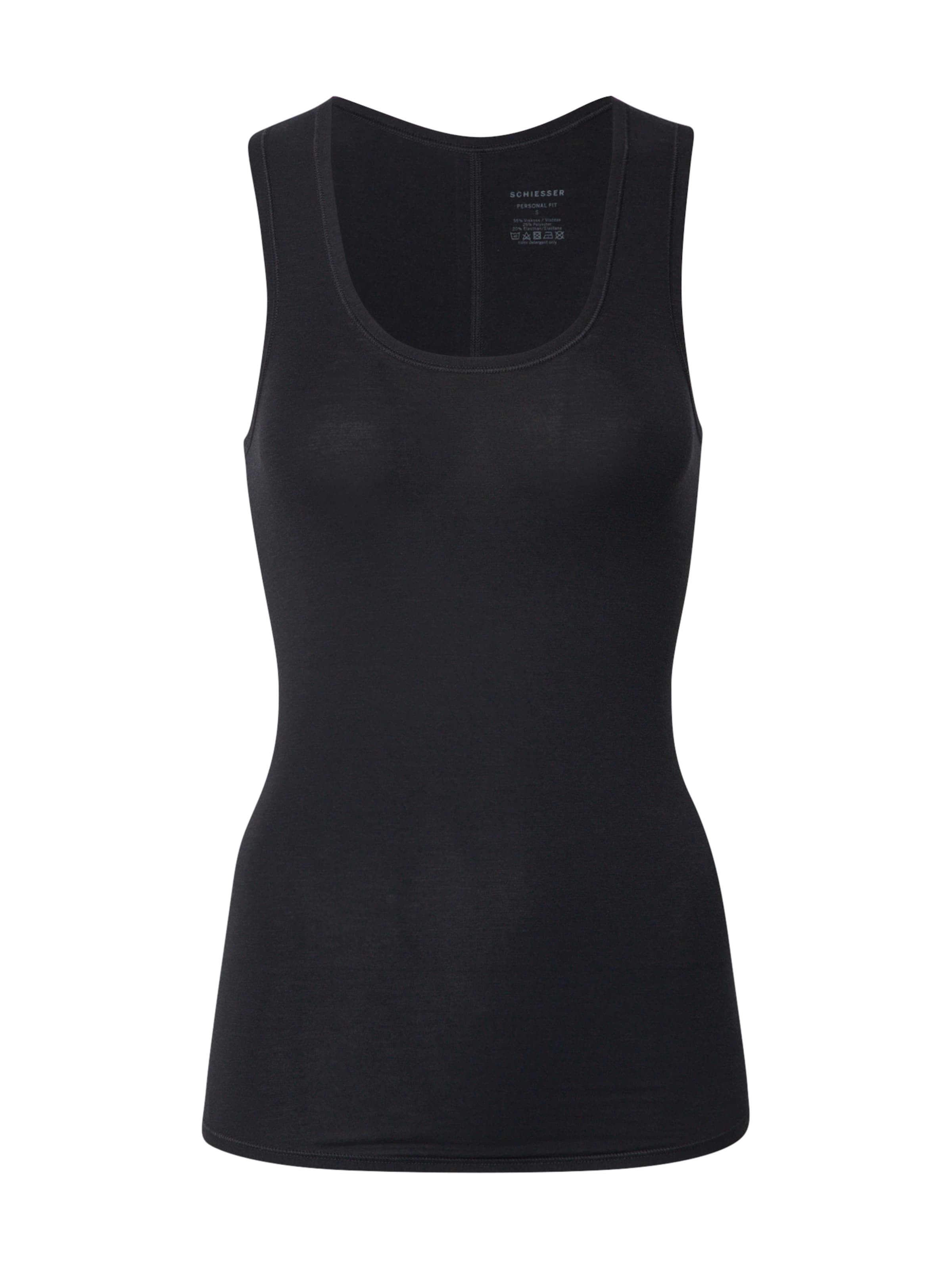 

SCHIESSER Топ 'Personal Fit' в черном цвете