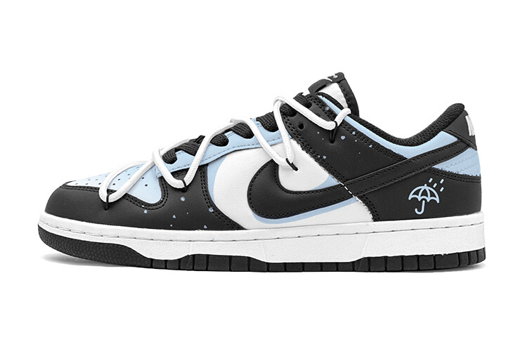 

Кроссовки Nike Dunk Skateboarding Shoes Women's Low-top Black, голубой, Синий, Кроссовки Nike Dunk Skateboarding Shoes Women's Low-top Black, голубой