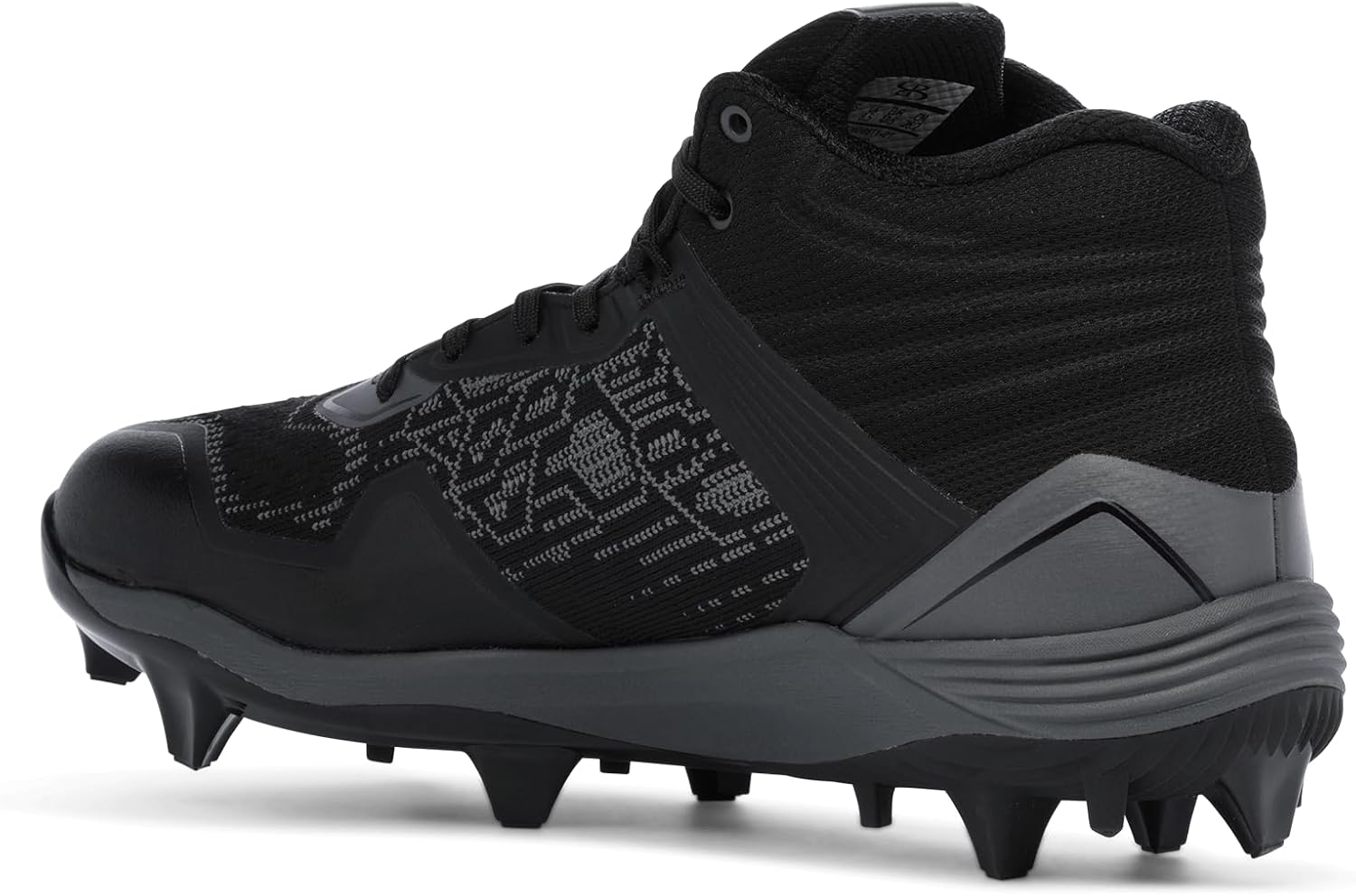 Бутсы Boombah Viper Pureknit для мужчин с формованной средней подошвой - Status - несколько цветовых вариантов - несколько размеров, черный/угольный — фото 2