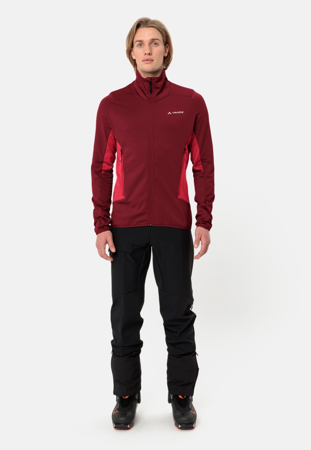 

Флисовая куртка MEN'S MONVISO FLEECE FULL ZIP JACKET II Vaude, бордовый