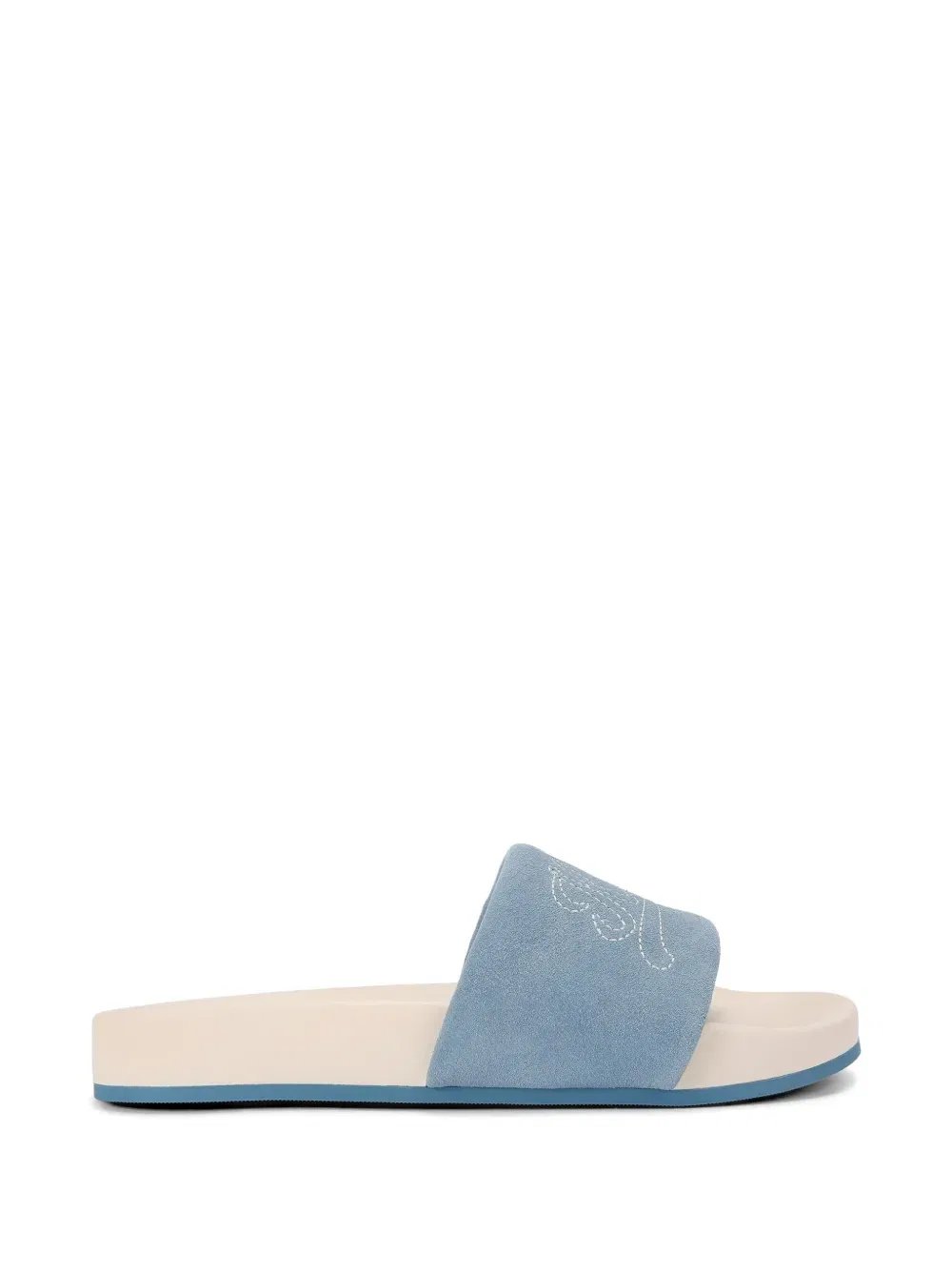 Замшевые шлепанцы Kurt Geiger London, синий