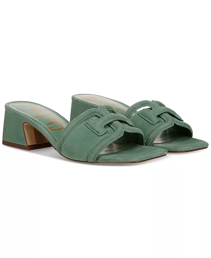 Женские сандалии Waylon на блочном каблуке Sam Edelman, зеленый