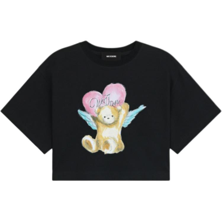 

Женская футболка с вшитыми рукавами We11Done, черный