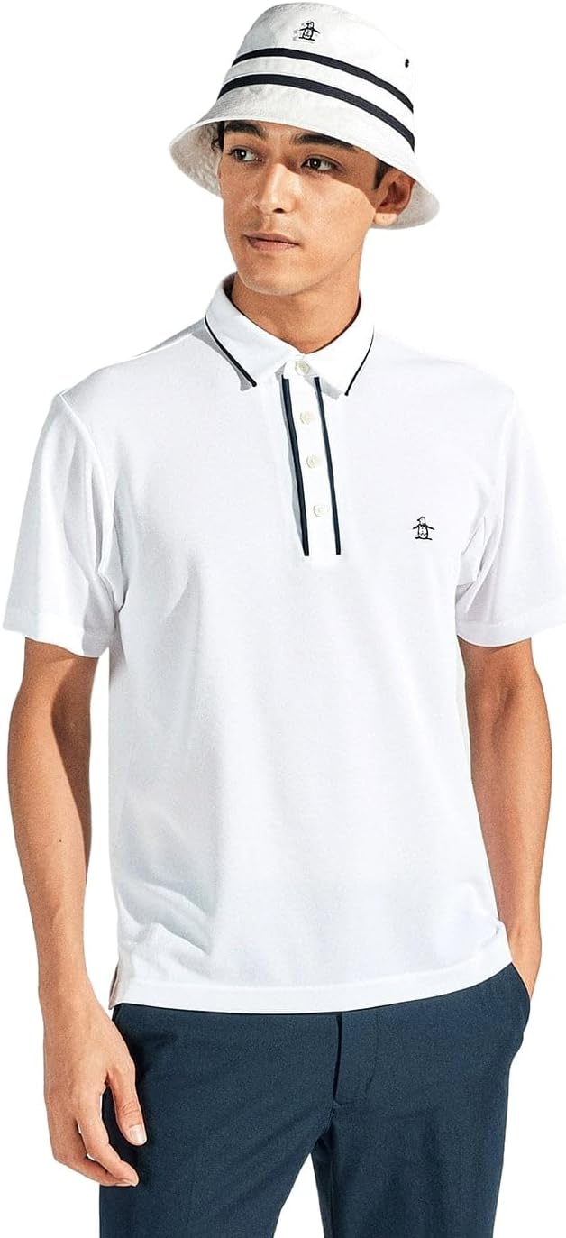 

Мужская рубашка поло Munsingwear MG5SHS06M с коротким рукавом, производство Япония, защита от солнца, влагоотводящая, быстросохнущая, для гольфа, мужская, белый